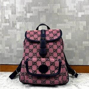 Gucci Pink and Black Women's Minj Backpack